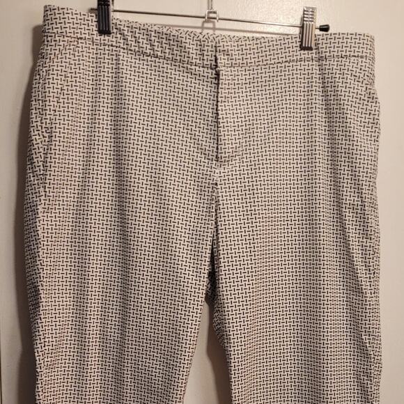 Tommy Hilfiger Harper Houndstooth Slim Crop Pants 10 Preppy Old Money Workwear - Picture 3 of 10